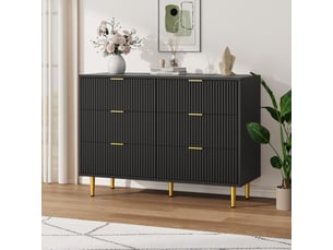 Buffet 6 tiroir(s) GARVEE PHK_35LS575A - 100 cm coloris noir