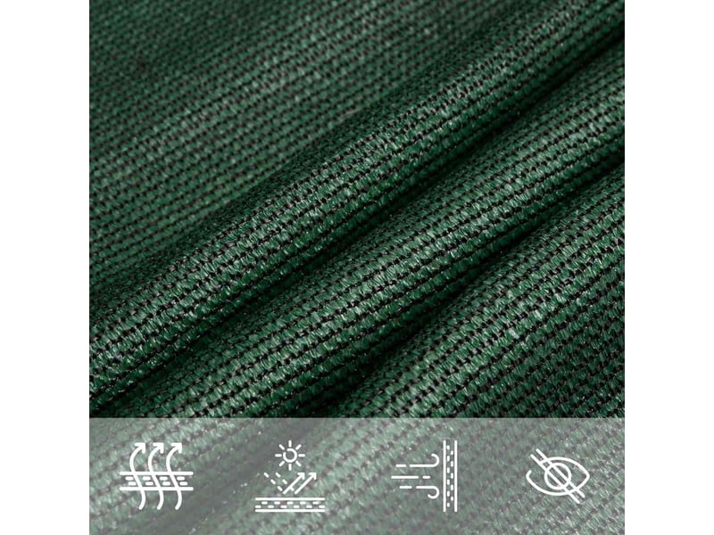  Voile d'ombrage - voile d'ombre - voile parasol 160 gm² vert foncé 5x7x7 m pehd  - Conforama E