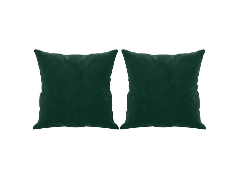  Lot de 2 coussins décoratifs vert foncé 40x40 cm velours cf60893  - Conforama A