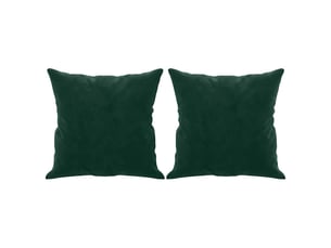 Lot de 2 coussins décoratifs vert foncé 40x40 cm velours cf60893