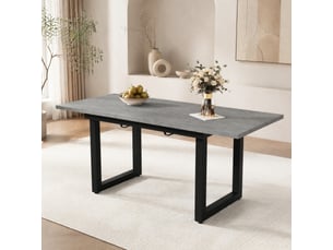 Table à manger extensible 140180 x 80 x 75 cm style industriel homvra