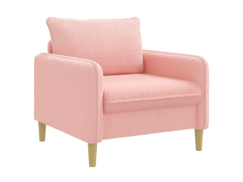 Vidaxl fauteuil xl rose bouclé - Conforama A