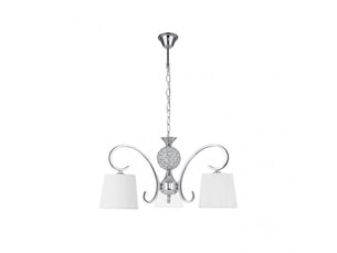 Fabrilamp bogota, lampe classique, 3xe14, chromé et blanc, 55-76 x 57 x 57 cm