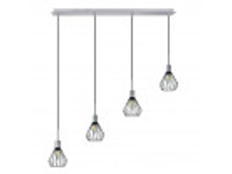 Fabrilamp san petersburgo, suspension, moderne, 4 x e14, noirchromé, 50-150 x 83 x 13 cm 153594052 - Conforama B