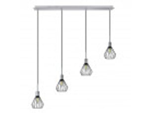 Fabrilamp san petersburgo, suspension, moderne, 4 x e14, noirchromé, 50-150 x 83 x 13 cm