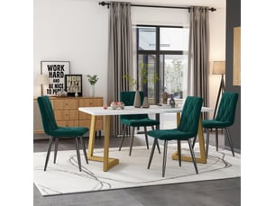 Ensemble table rectangulaire 0 banc(s) 4 chaise(s) 0 tabouret(s) inclu(s) <strong>MODENUIT </strong> <strong></strong> 