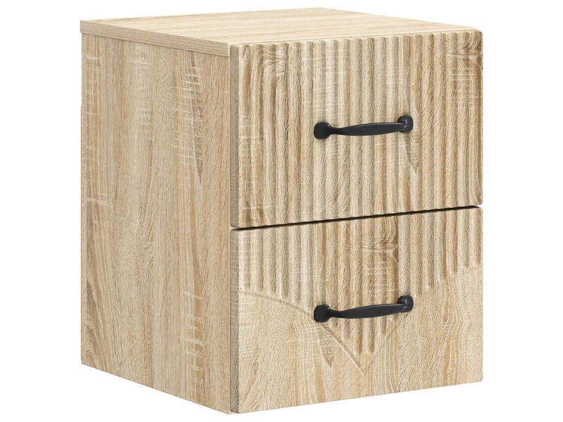  Table de chevet - cabinet de chevet - table de nuit mural chêne sonoma 34,5 x 33 x 40 cm  - Conforama A
