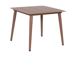 Table en aluminium brun 90x90x75h cm