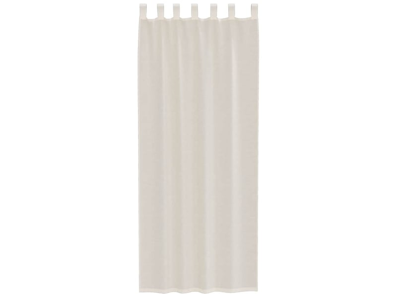  Lot de 2 rideaux en voile, voilages avec passants crème cf44444  - Conforama D