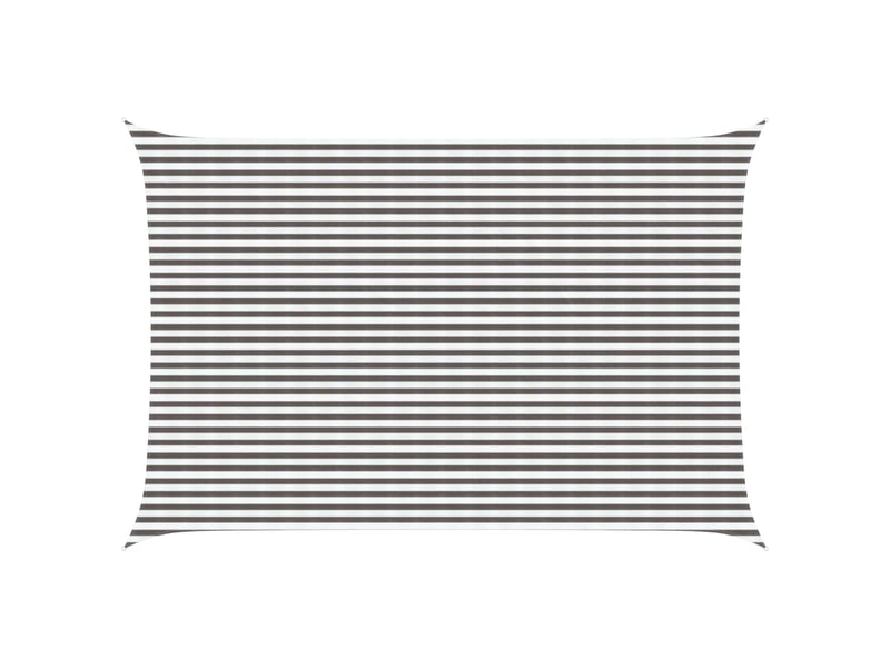 Voile d'ombre - voile d'ombrage - voile parasol 4 x 5 m hdpe rectangulaire gris clair et blanc - Conforama B