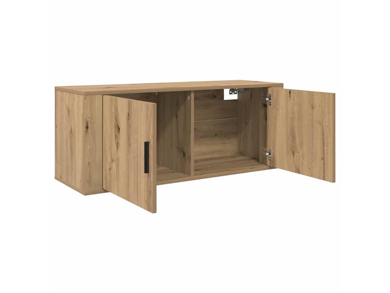 Meuble tv mural 100x34,5x40 cm chêne artisanal - Conforama E