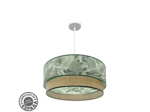 Suspension fabrilamp congo blanc vert naturel 3 x e27 ø 60 cm