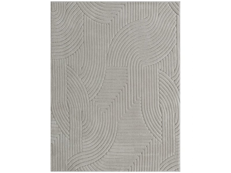Tapis de salon 160 × 120 cm à poils longs, épais, doux, antidérapant, motif géométrique - Conforama A