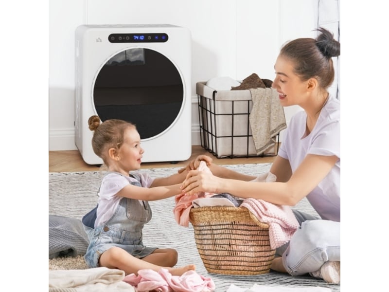 Mini sèche-linge blanc 3 kg, 6 programmes, 40-60 °c, compact, commande tactile - Conforama E