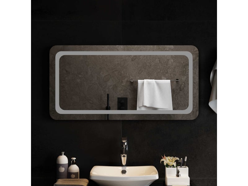  Miroir de salle de bain, miroir de toilette led avec miroir transparent 100 x 50 cm cf62554  - Conforama B