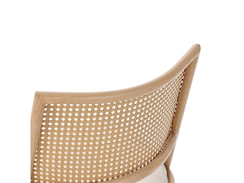  Chaises de salle à manger - 6 pièces - siège en pu - dossier en rotin - beige - 120kg supporté  - Conforama R