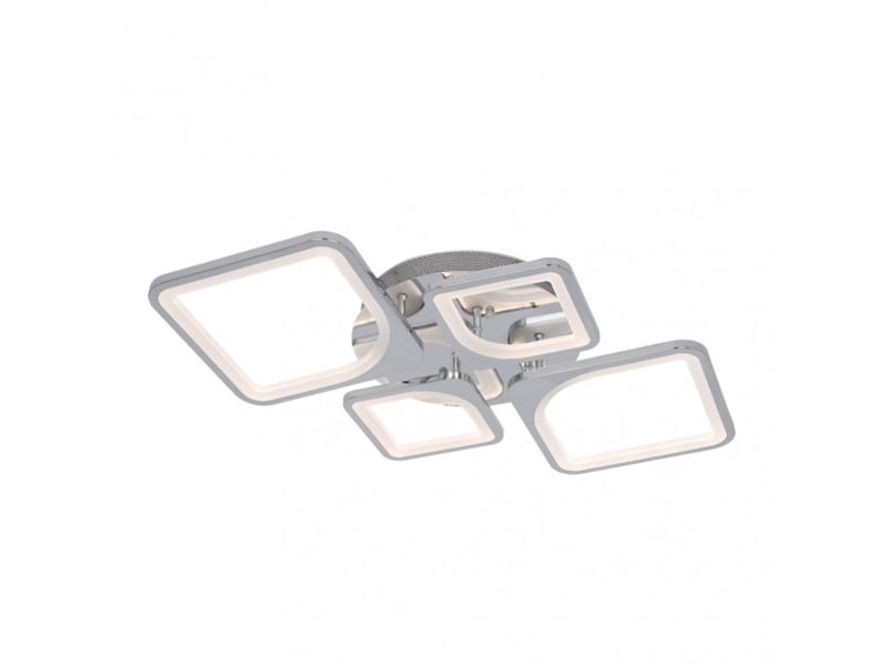  Fabrilamp elara, plafonnier, moderne, led, 86 w, 11610 lm, 3000-4000-6500 k, chromé, 9 x 76 x 46 cm 172684020 - Conforama C