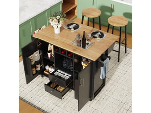 Ensemble table rond(e)  0 chaise(s) 2 tabouret(s) inclu(s) <strong>STILVORA</strong> <strong></strong> 