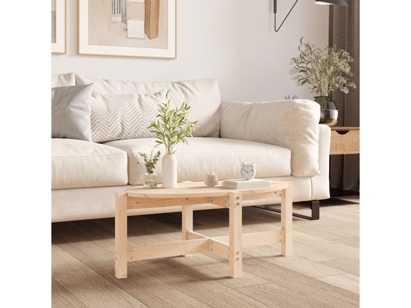  Table basse | table d'appoint salon 87x48x35 cm bois massif de pin  - Conforama B