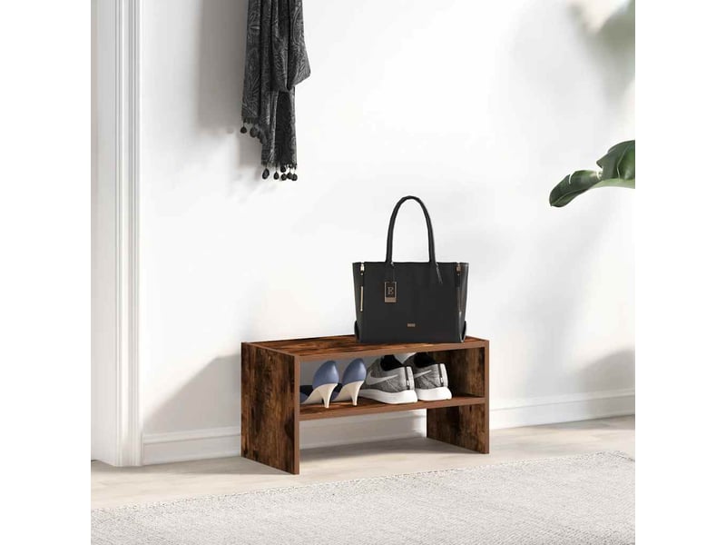  Meuble à chaussures, étagère à chaussures empilable chêne fumé 60x30x30,5 cm  - Conforama C