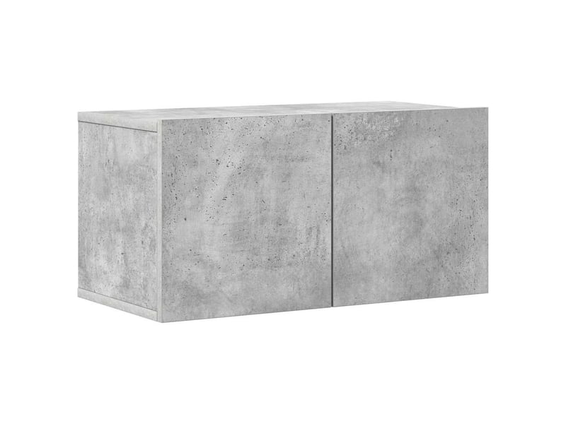  Ensemble de meubles tv - banc tv - meuble de rangement 8 pcs gris béton bois d'ingénierie  - Conforama D