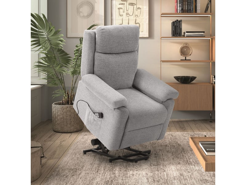  Fauteuil relax releveur électrique tissu gris clair - maciana MACIANA - Conforama D