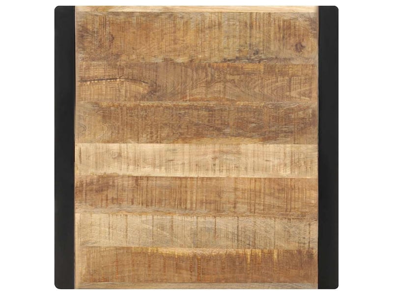 Table à manger, table de salle à manger 70x70x75 cm bois de manguier massif brut - Conforama D
