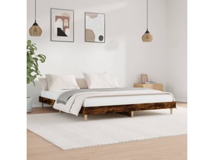 Lit 2 places 140x200 cm coloris marron