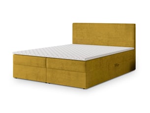 Lit avec rangement 180x200 cm <strong>MASSENO</strong> <strong></strong> coloris jaune