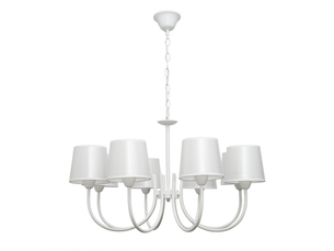 Fabrilamp guadalajara, lampe classique, 8xe14, blanc, 62-92 x 72 x 72 cm