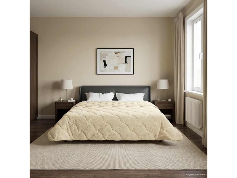  Duvet - couette complet toute l'année matelassé crème 220 x 260 cm  - Conforama B