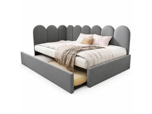Lit gigogne 90x200 cm STILVORA coloris gris