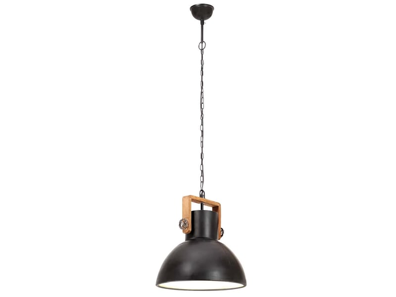  Lampe suspendue, suspension luminaire industrielle 25 w noir rond 40 cm e27  - Conforama D