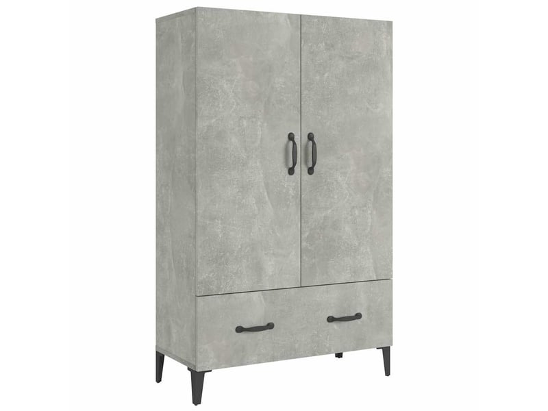  Buffet haut - bahut - meuble de rangement gris béton 70x31x115 cm bois d'ingénierie  - Conforama A