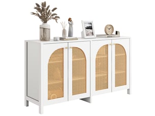 Buffet 4 porte(s)     - 145 cm coloris blanc 