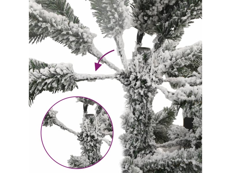  Sapin de noël artificiel, arbre de noël à charnières avec neige floquée 150 cm shl3484  - Conforama C
