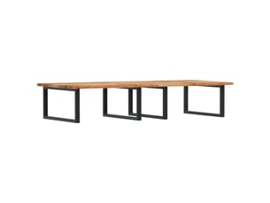 Étagère de vasque | étagère murale acier et bois massif d'acacia shl9863