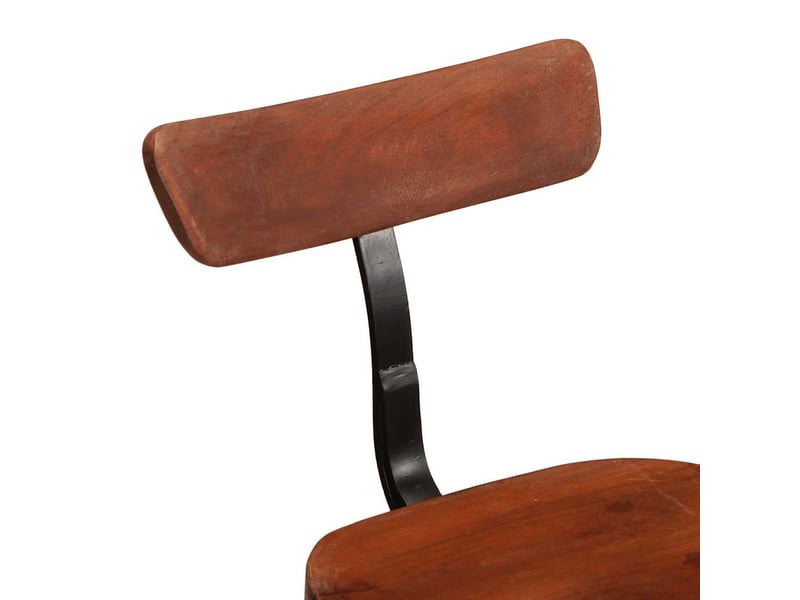  Lot de 2 tabouret de bar, chaise de bar 49x43x88 cm bois de manguier massif  - Conforama E