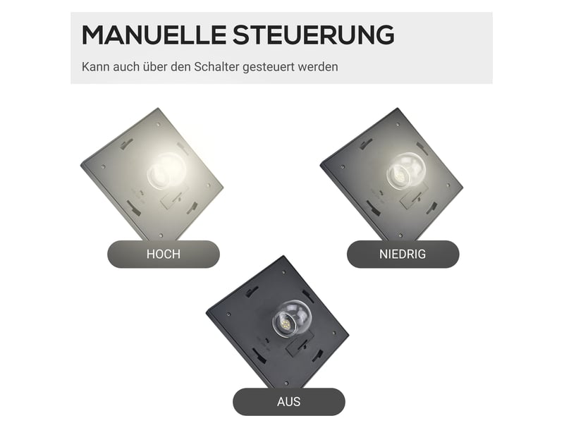  Lanterne solaire de jardin 51,5x47x182,5 cm à 3 flammes led métal noir  - Conforama E
