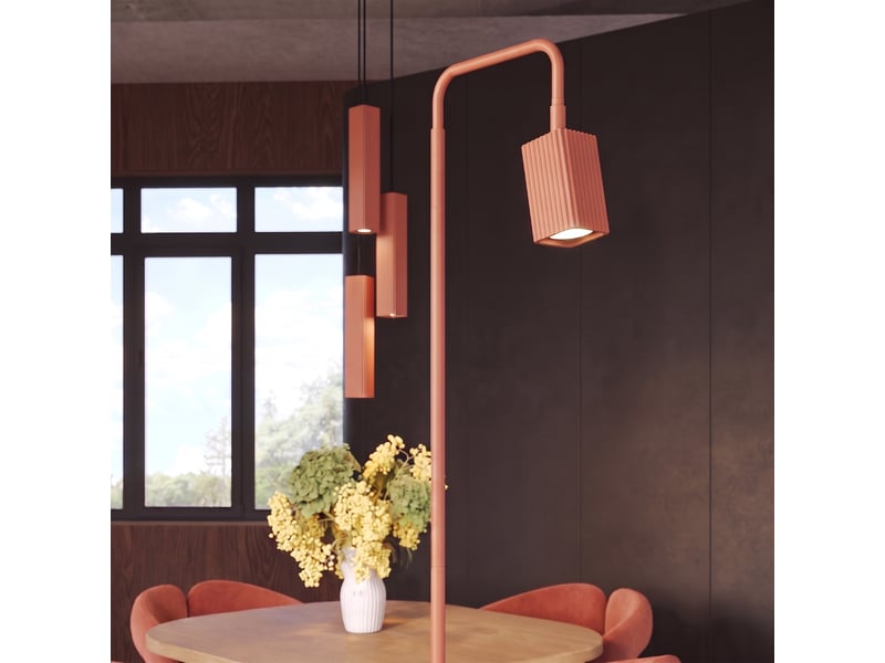  Suspension rayo 3p ocre rouge aluminium moderne 108x20x20cm SL.3199 - Conforama D