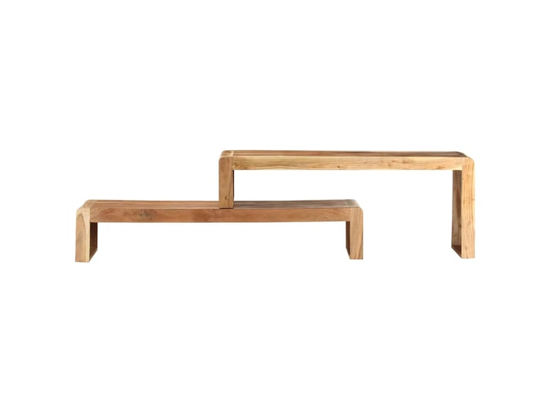  Meubles tv - banc tv - meuble de rangement 2 pcs bois d'acacia massif  - Conforama C
