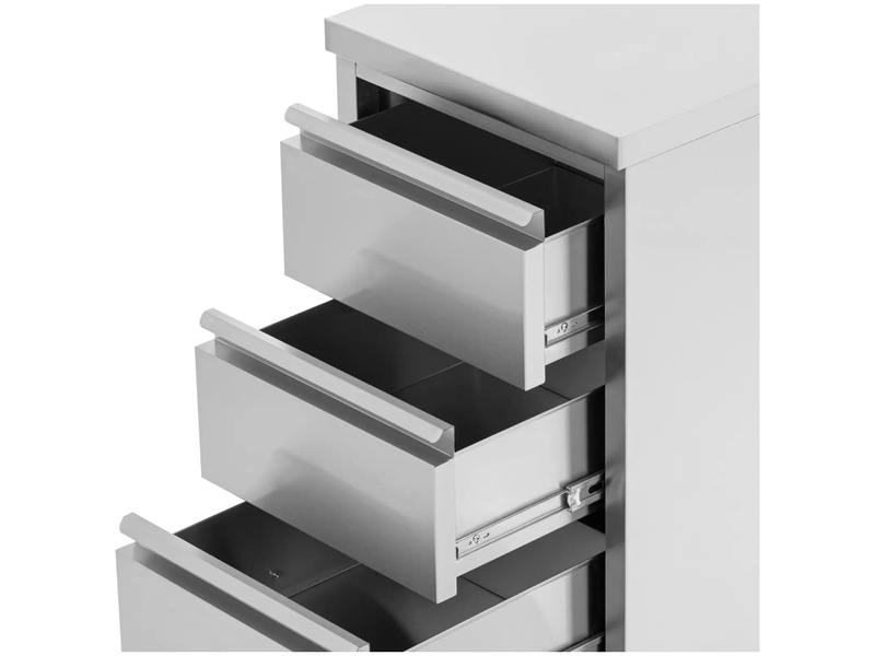  Meuble bas de cuisine professionnel 3 tiroirs 50 x 60 cm acier inoxydable 14_0009342  - Conforama B