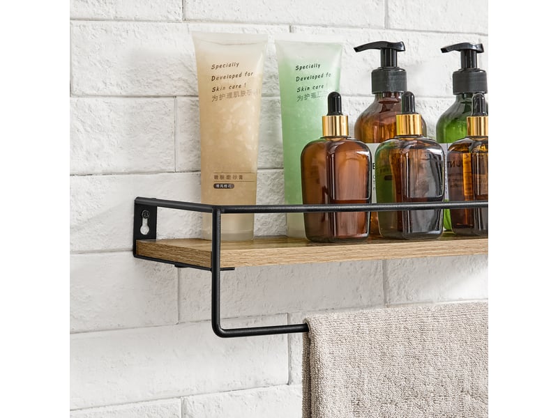  Étagères - leobert - chêne sonoma - 40 x 15,5 x 5 cm - lot de 2  - Conforama C