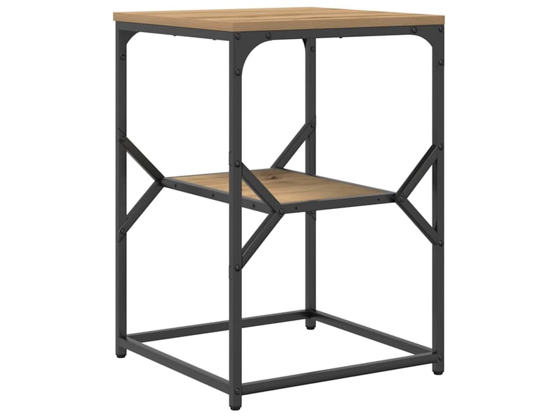  Table de chevet chêne artisanal 41 x 40 x 60 cm  - Conforama E