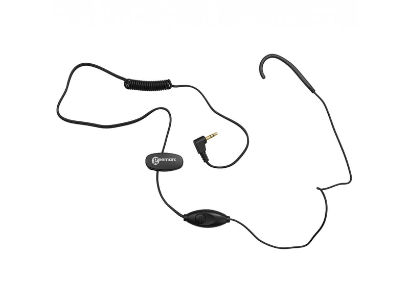  Écouteur jack 3.5mm pour senior avec micro intégré et prothèses auditives geemarc noir CLHOOK9_BLK - Conforama B