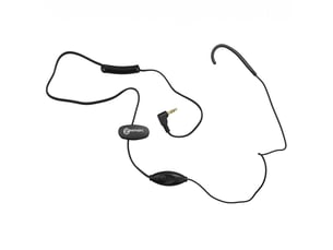 Écouteur jack 3.5mm pour senior avec micro intégré et prothèses auditives geemarc noir