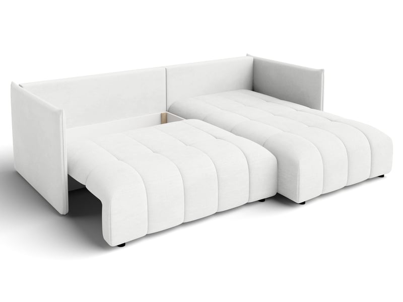 Canapé d'angle blanc avec fonction couchage cosmova 245 cm Cosmova - Conforama E