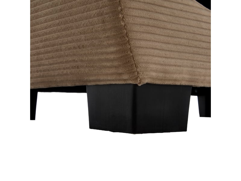  Canapé droit, 2 places, design simple, pieds en plastique, cadre en bois, oreillers latéraux, moderne, velours, marron  - Conforama R