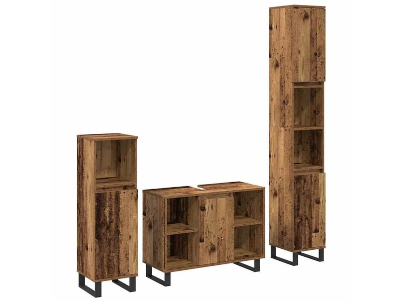  Ensemble de mobilier de salle de bain 3 pc marron cf64403  - Conforama B