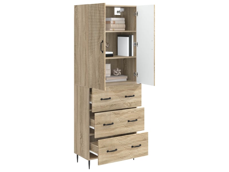 Ensemble de meubles 2 pcs, rangement de salon 66 x 34,5 x 90 cm bois d'ingénierie shl2724 - Conforama C